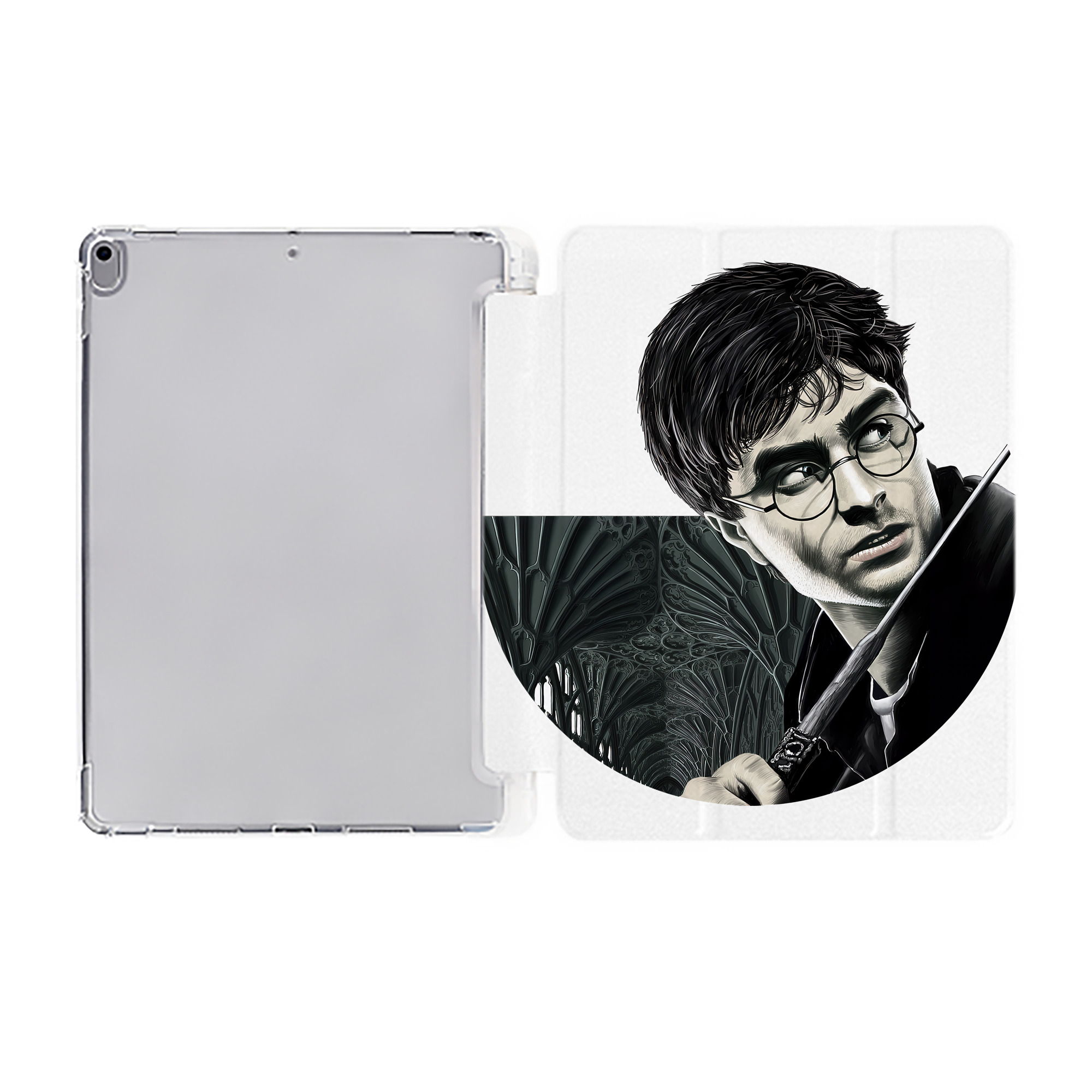 （画像用） Harry Potter ハリー・ポッターシリーズ IPad ケース ペン収納付き 三つ折りスタンド PUレザー×シリコン 対応機種9.5/10.5/10.9インチ